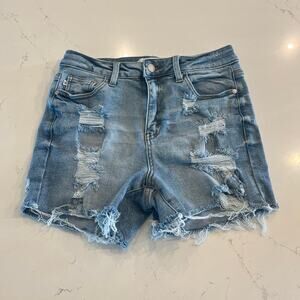 Judy Blue Distressed Jean Shorts size Medium‎